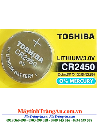 Toshiba CR2450, Pin 3V Lithium Toshiba CR2450 chính hãng Toshiba